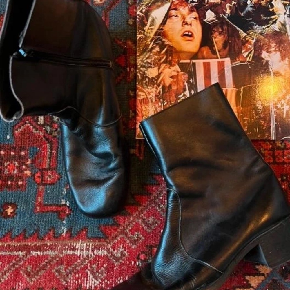 Boots Sleek Black Heeled Boots